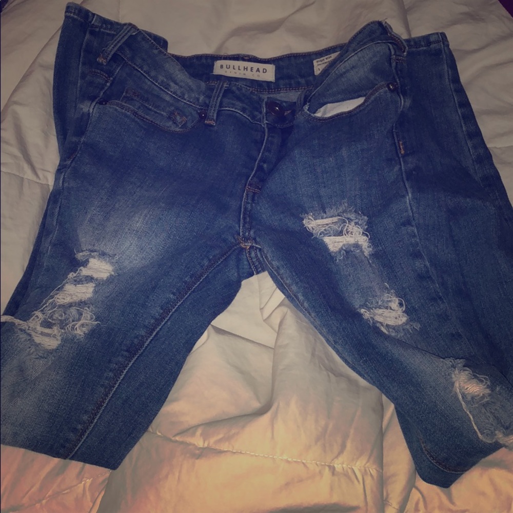Pacsun Ripped Blue Jeans (High Rise)